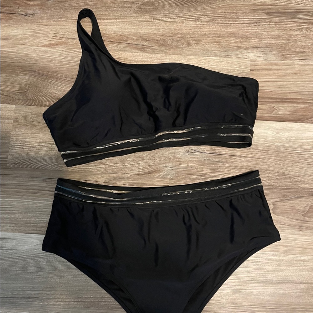 Shein 4x one shoulder bikini